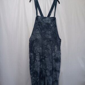 ANTHROPOLOGIE THE WANDERER RELAXED OVERALLS TIE DYE SIZE 32